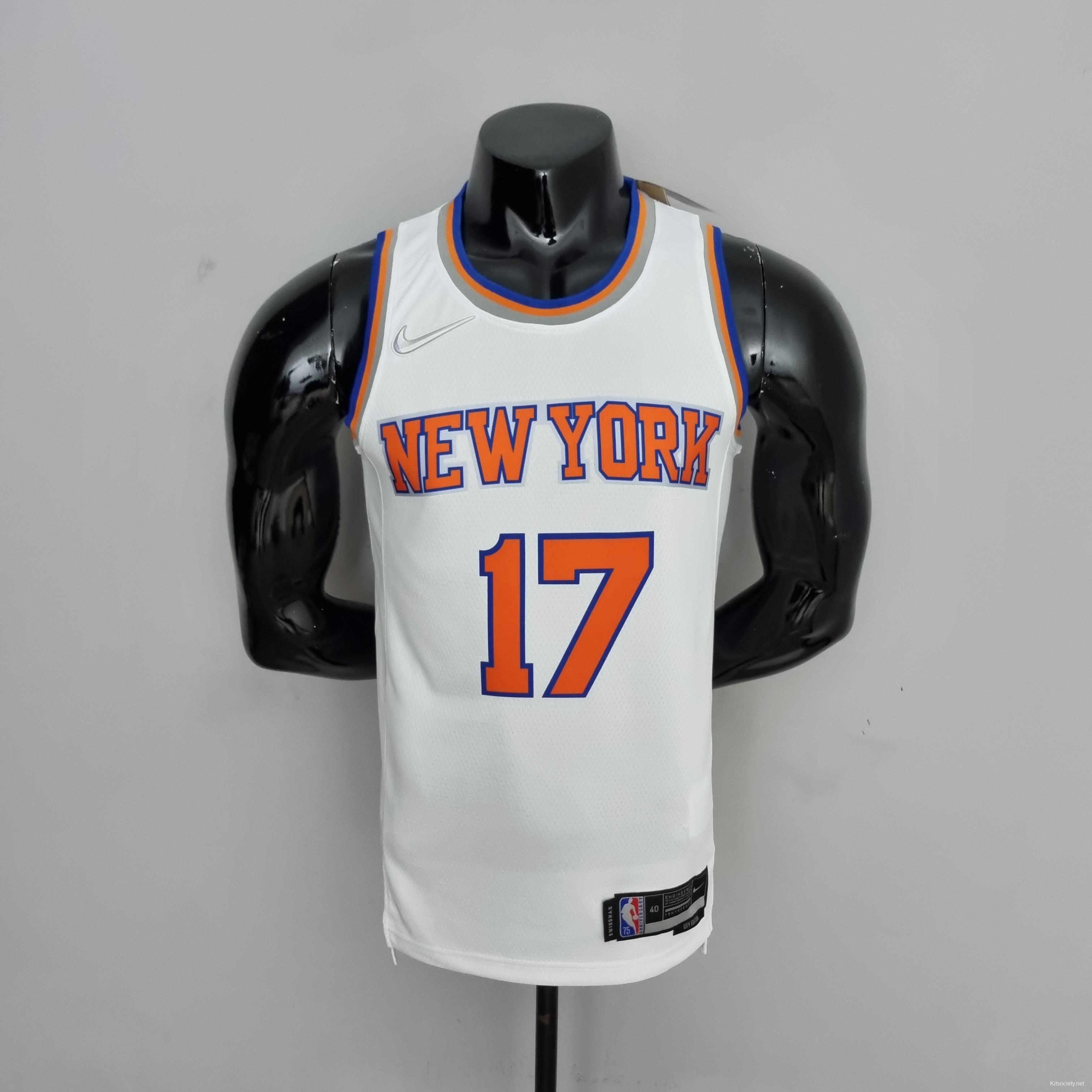Derrick Rose New York Knicks 75th Anniv. White Swingman Jersey