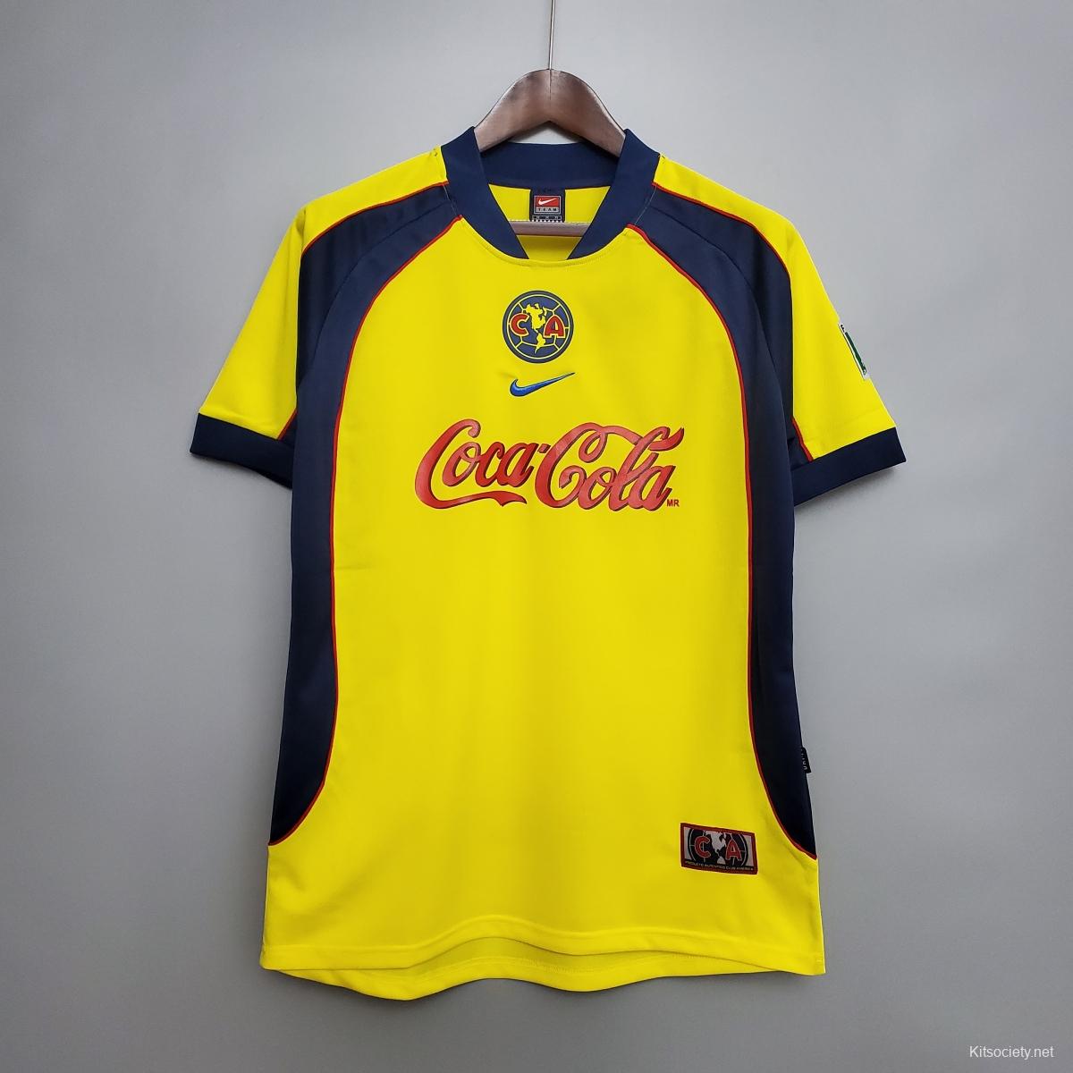 Vintage Soccer Jerseys Club America Away Jersey Shirts 1995