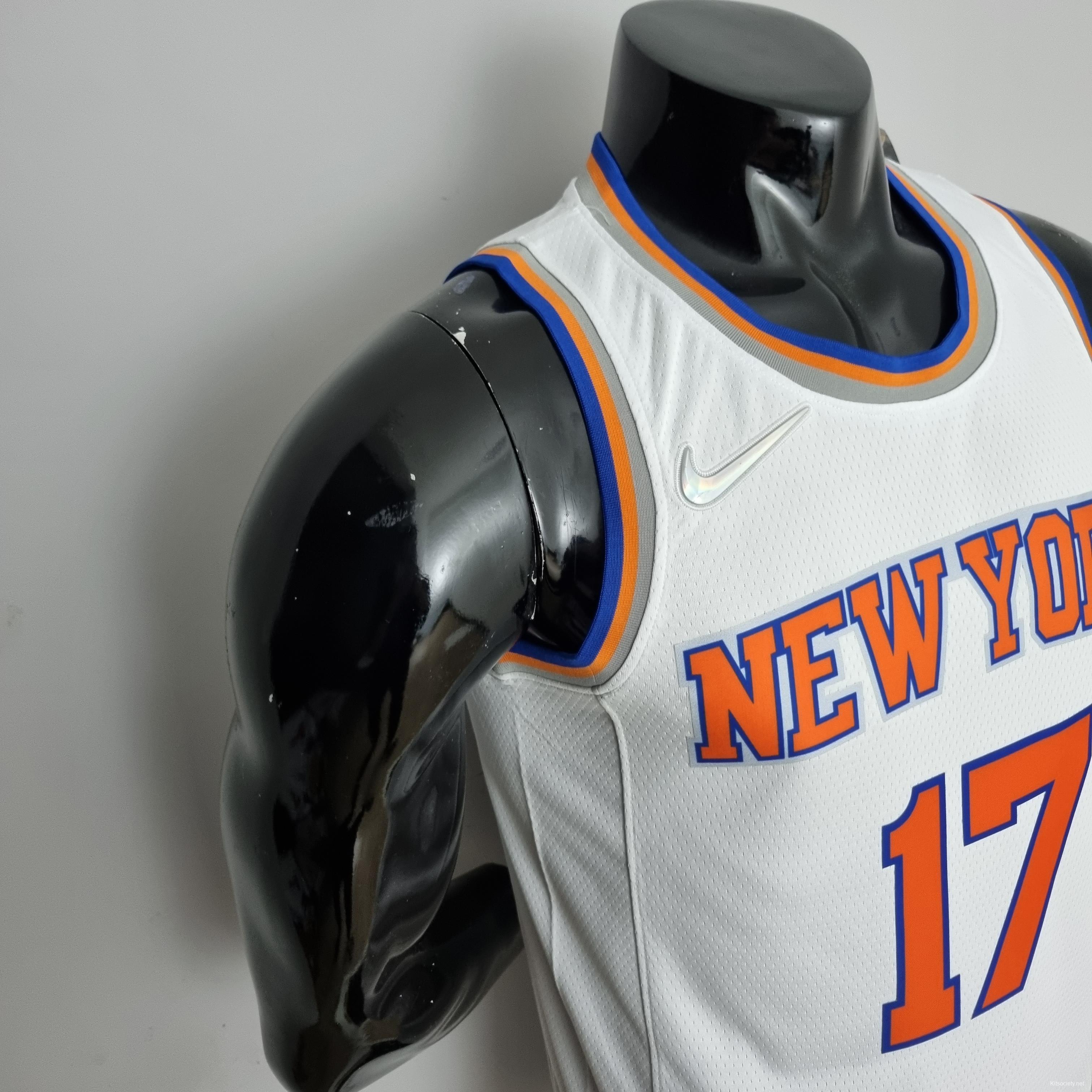 75th Anniversary Lin #17 New York Knicks Blue NBA Jersey - Kitsociety