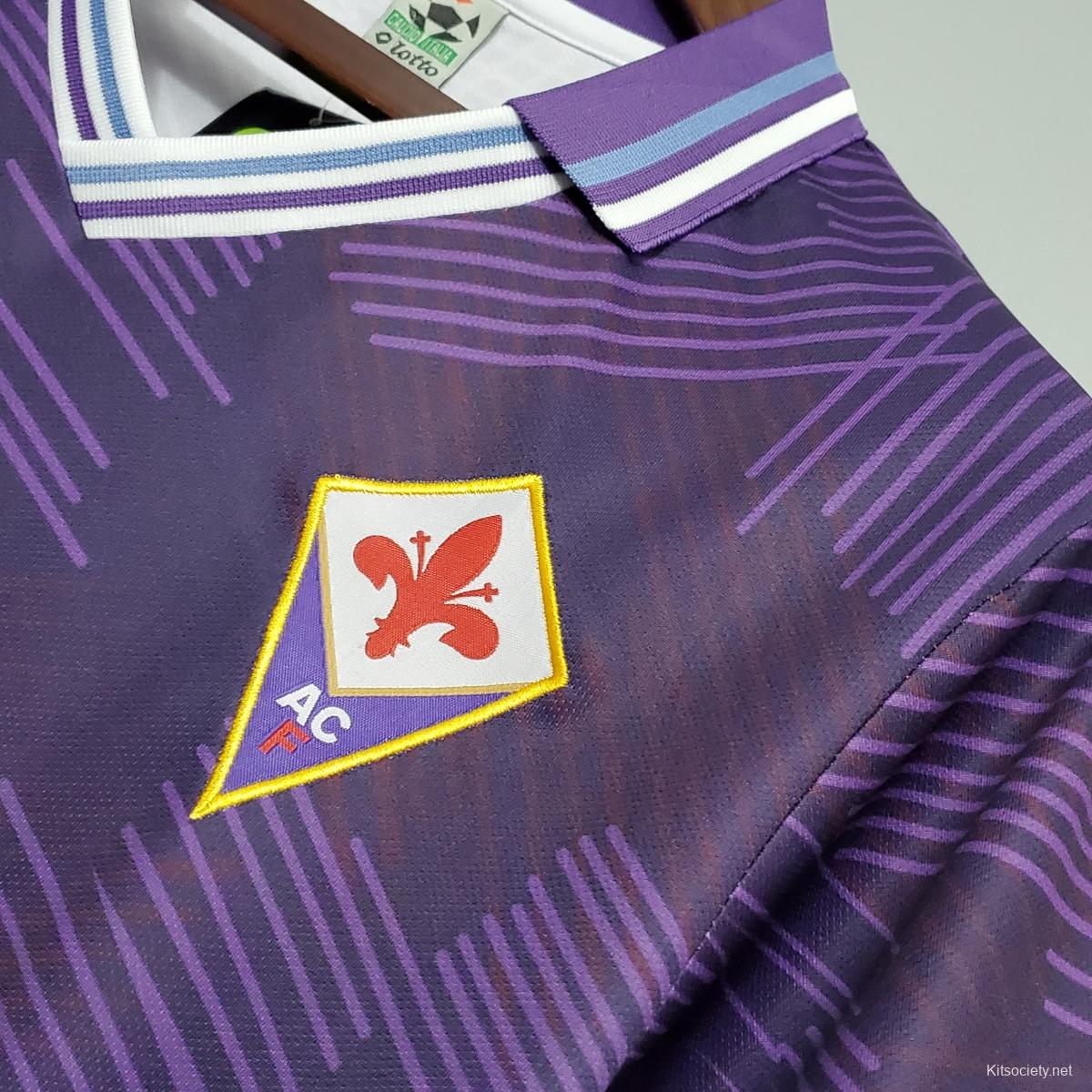 FIORENTINA Vintage Home Shirt 1992 1993 Retro Soccer Shirt 