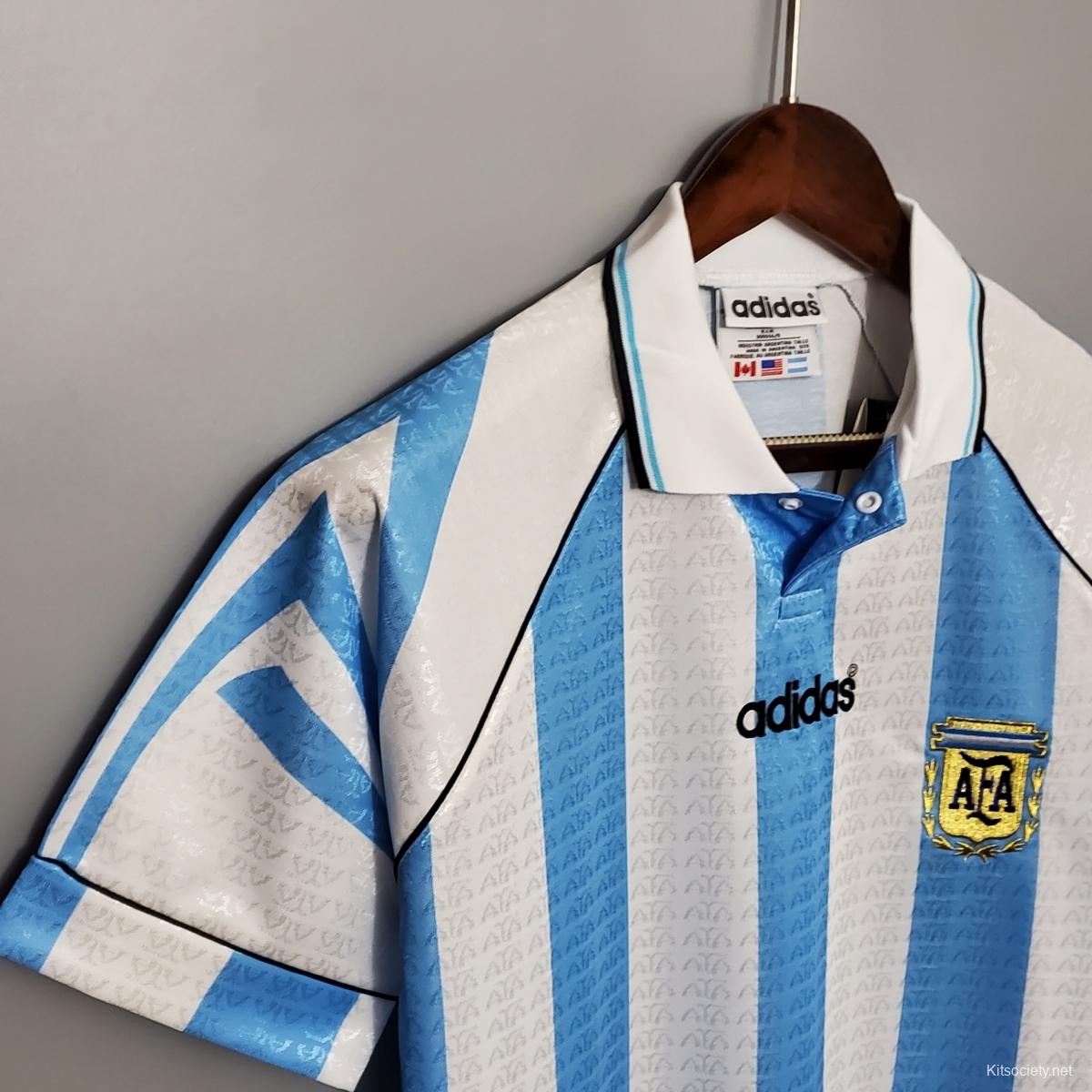 Retro 1996 Argentina Home Jersey - Kitsociety