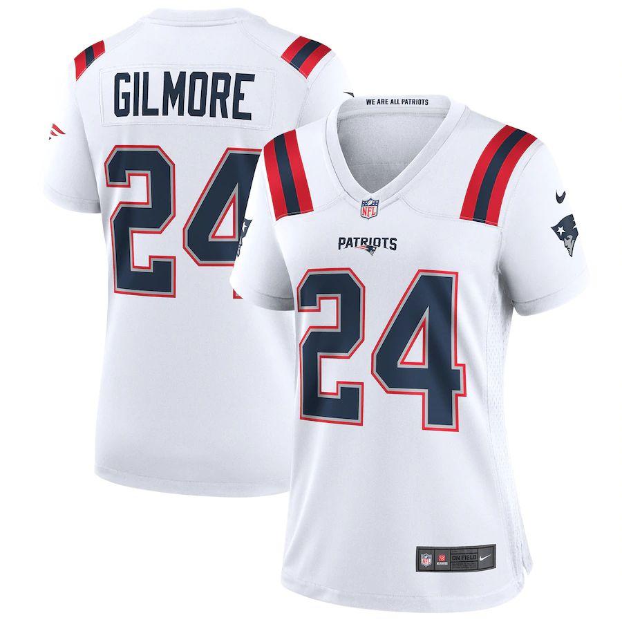 Women's Stephon Gilmore White Player Limited Team Jersey - Kitsociety