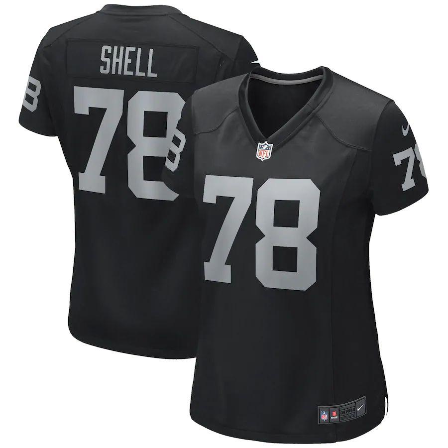 Women's Art Shell Black Retired Player Limited Team Jersey - Kitsociety