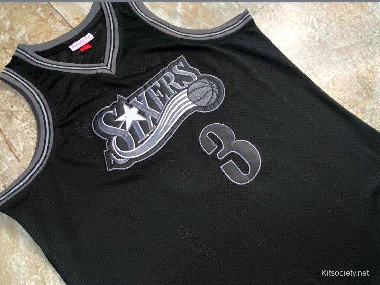 Men's Allen Iverson Black Retro Classic Team Jersey - Kitsociety