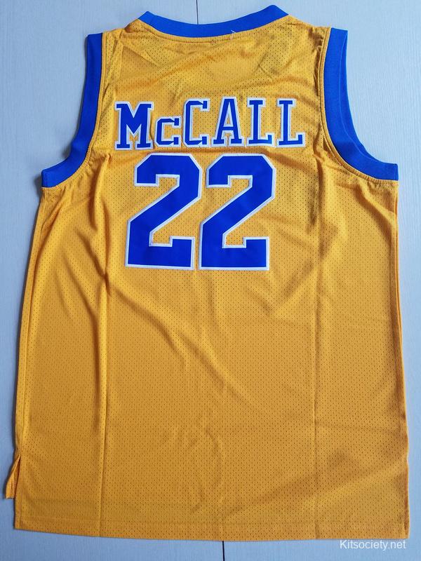 Quincy McCall 22 Crenshaw High School Yellow Basketball Jersey