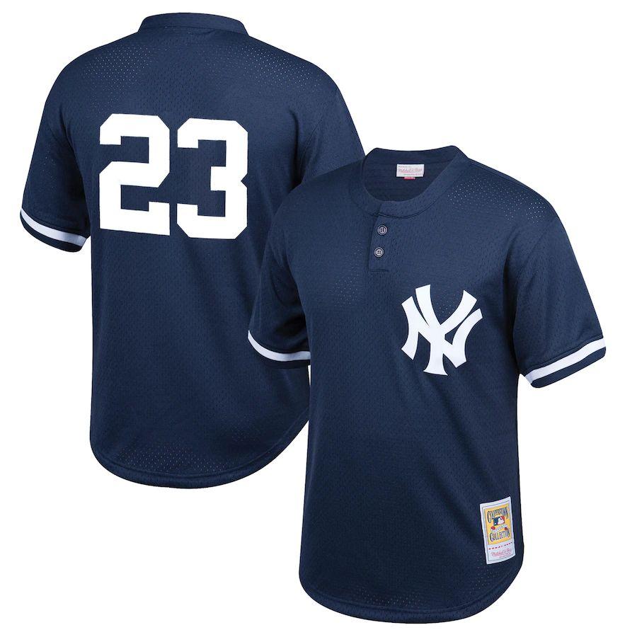 Youth Navy Cooperstown Collection Mesh Wordmark V-Neck Throwback Jersey -  Kitsociety