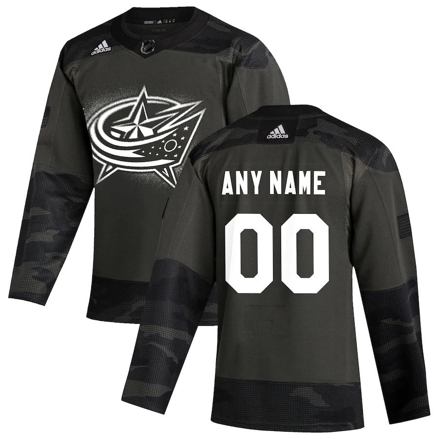 Men's Columbus Blue Jackets adidas Black Hockey Fights Cancer Practice  Jersey