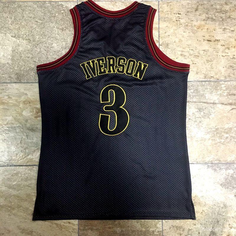 Men's Allen Iverson Blue Retro Classic Team Jersey - Kitsociety