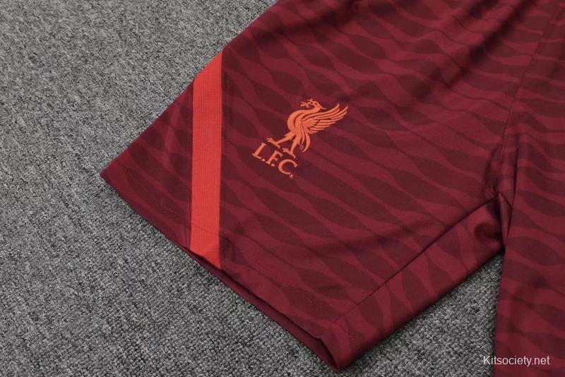 22/23 Liverpool Pre-match Training Jersey Red Vest - Kitsociety