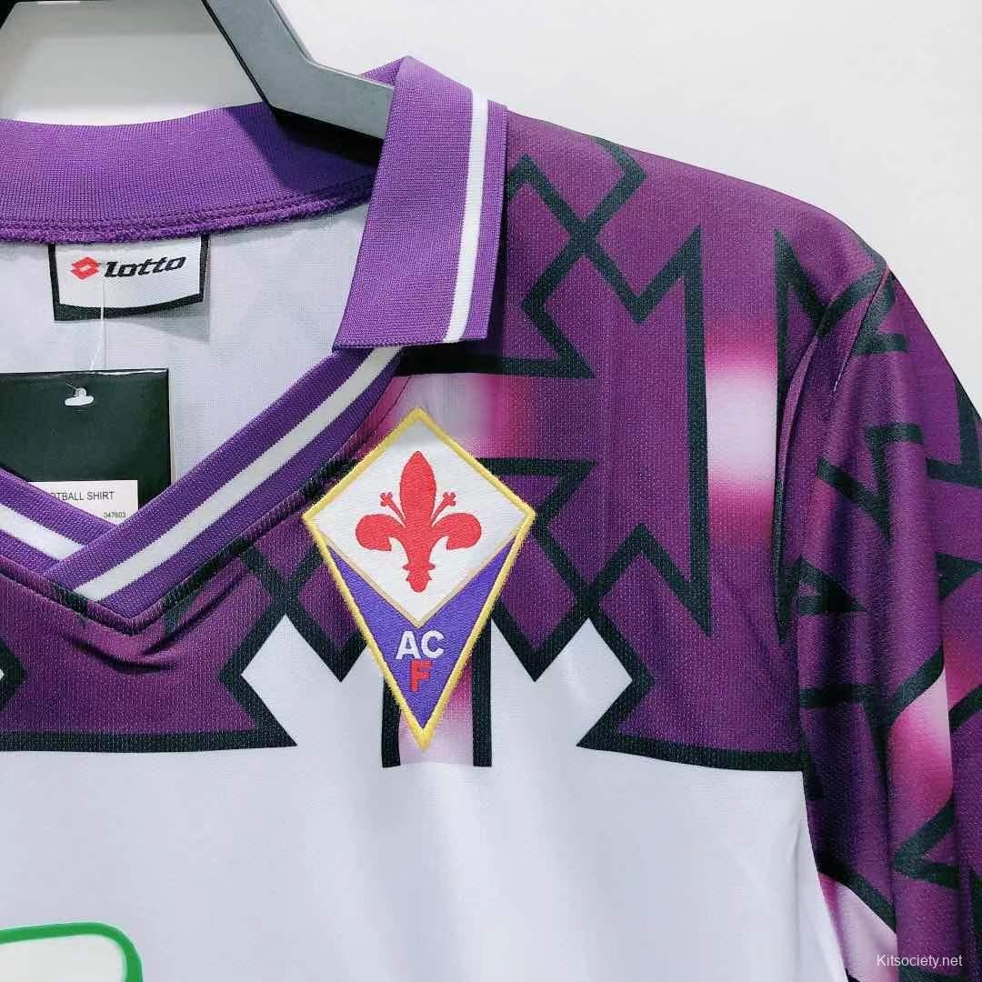 Retro 92/93 Fiorentina Away Soccer Jersey - Kitsociety