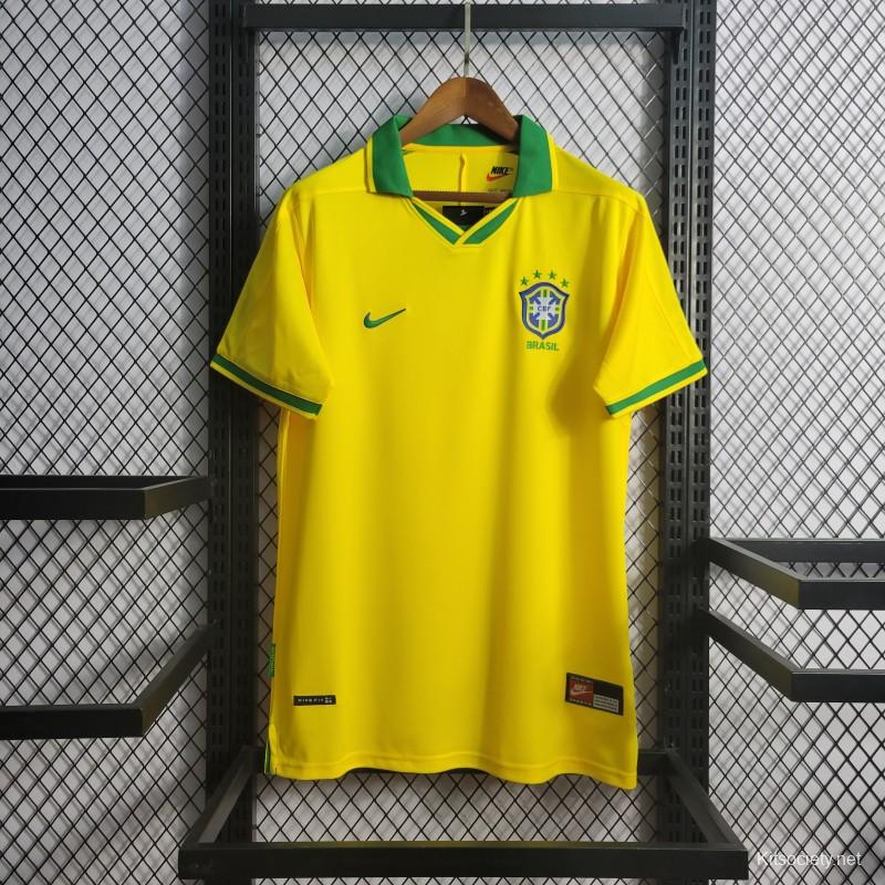 Retro1997 Brazil Home Jersey - Kitsociety