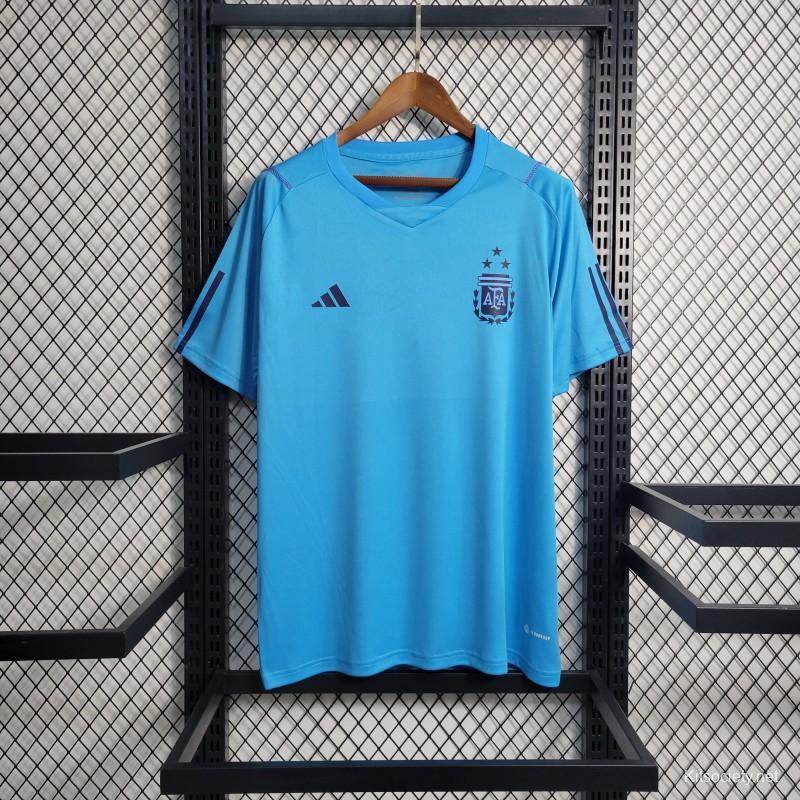 3 Star 2023 Argentina Red Goalkeeper Jersey - Kitsociety