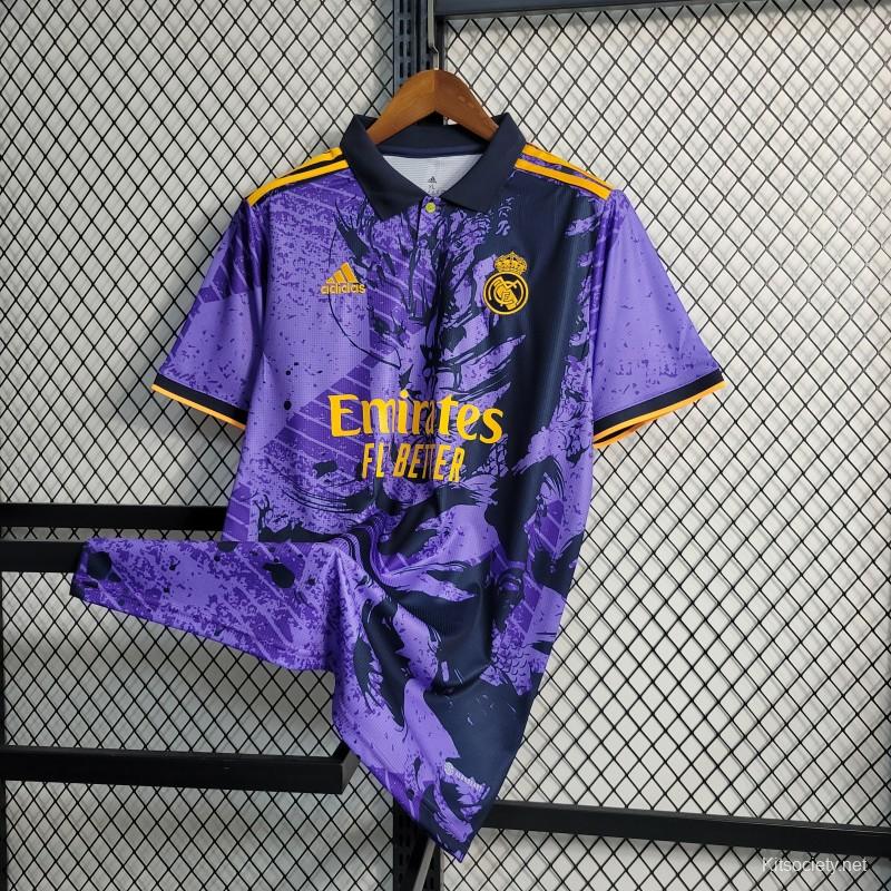 Real Madrid Special edition Purple Jersey RARE Football Soccer