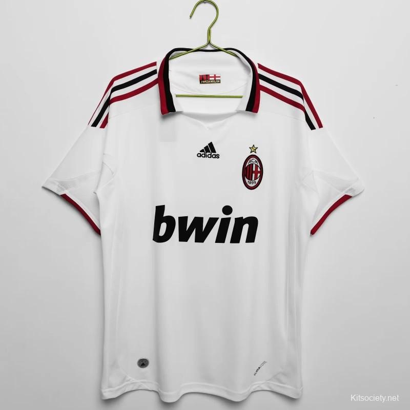 Retro 09/10 AC Milan Away White Jersey - Kitsociety