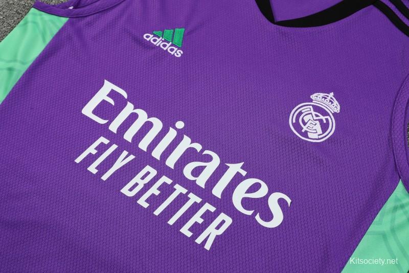 23-24 Real Madrid Purple Vest Jersey+Shorts - Kitsociety