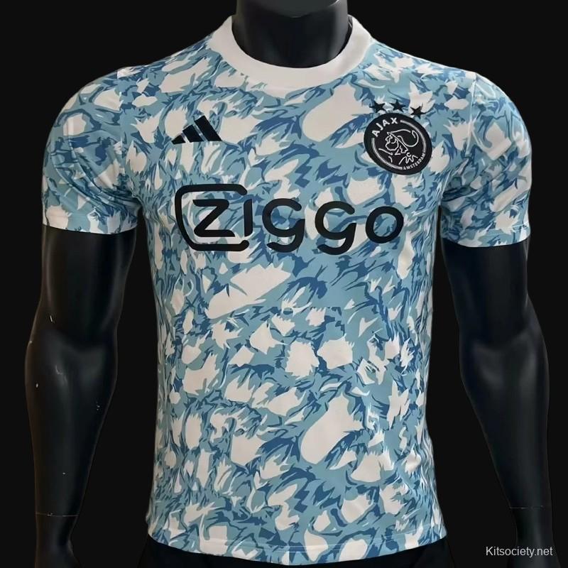 23-24 Ajax Training Blue Jersey - Kitsociety