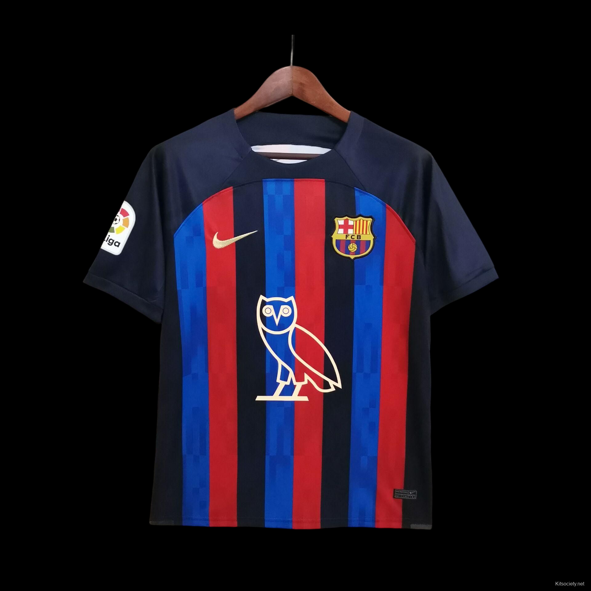Football Patch King FC Barcelona Ovo Drake Nike Dri Fit Jersey Large