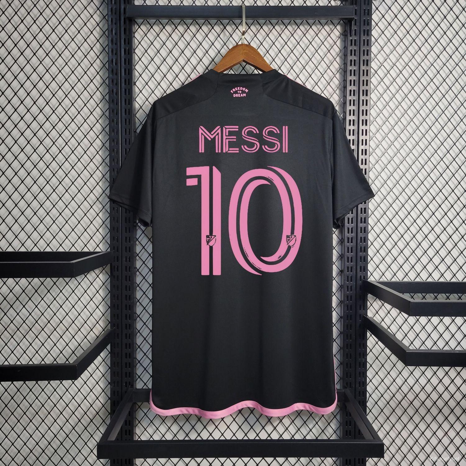 adidas Messi #10 Inter Miami CF 23/24 Away Authentic Jersey - Black, Men's  Soccer