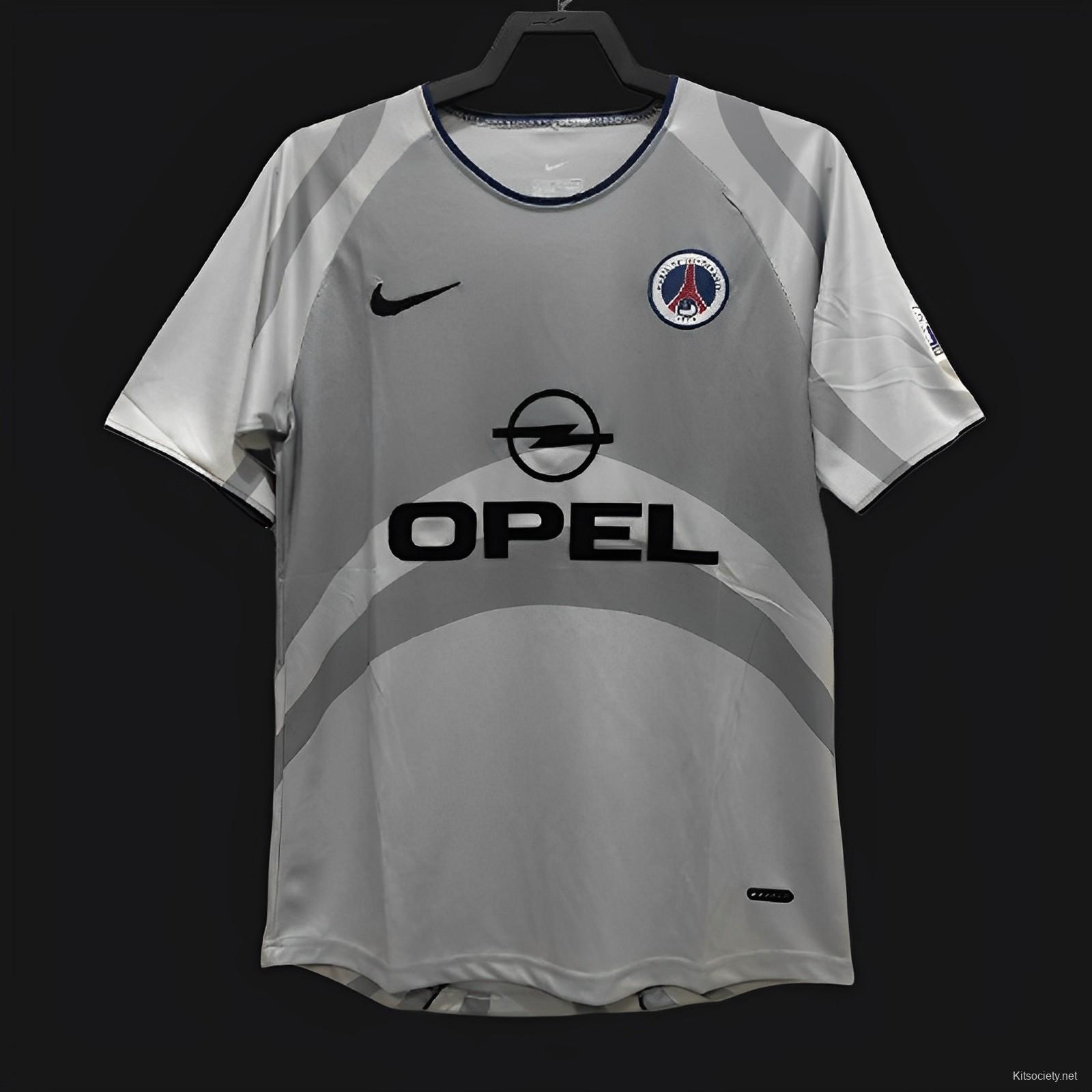 00/01 PSG Away Gray Retro Soccer Jerseys Shirt - Cheap Soccer Jerseys Shop