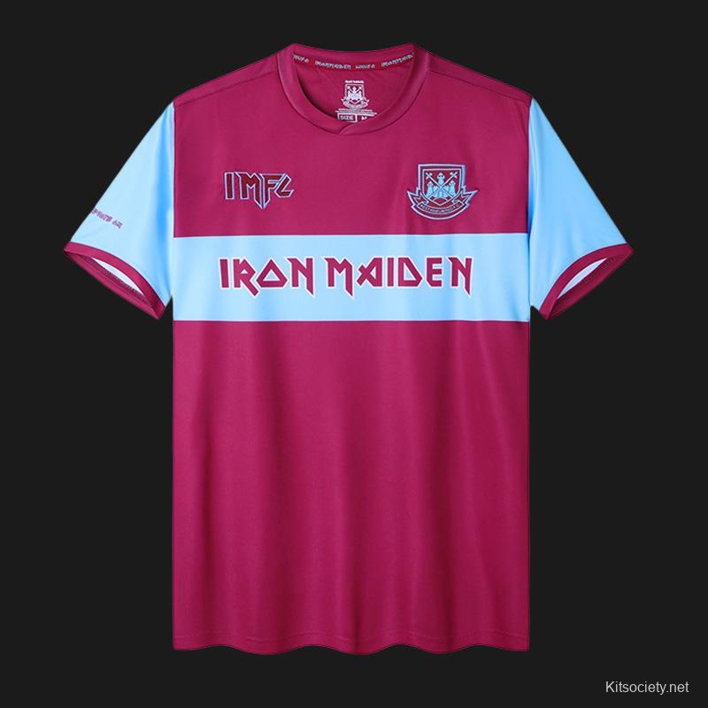 Retro 22/23 Iron Maiden X West Ham White Jersey - Kitsociety