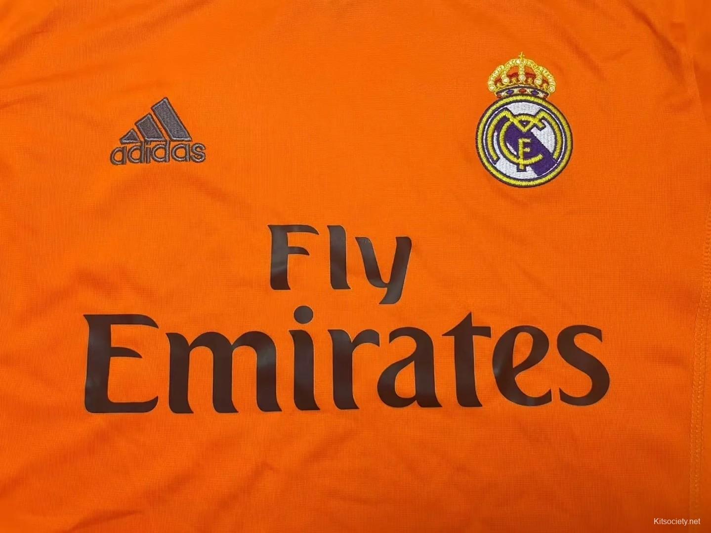 Retro 13/14 Real Madrid Third Orange Jersey Worn By Ronaldo - Kitsociety